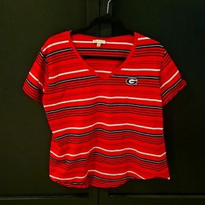Georgia Bulldogs Striped Tee